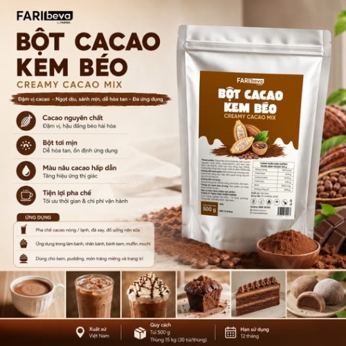 Bột cacao kem béo FariBeva
